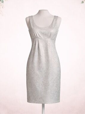 Michael Kors Size 8 Metallic Cream and Ivory Dress with Subtle Sheen